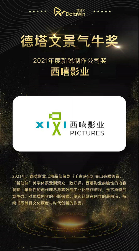 再传佳讯,西嘻影业荣获德塔文景气牛奖两项荣誉